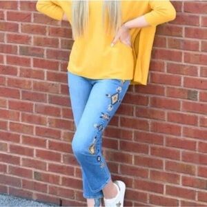 Driftwood Meg High Rise Straight Crop Cherokee Jeans